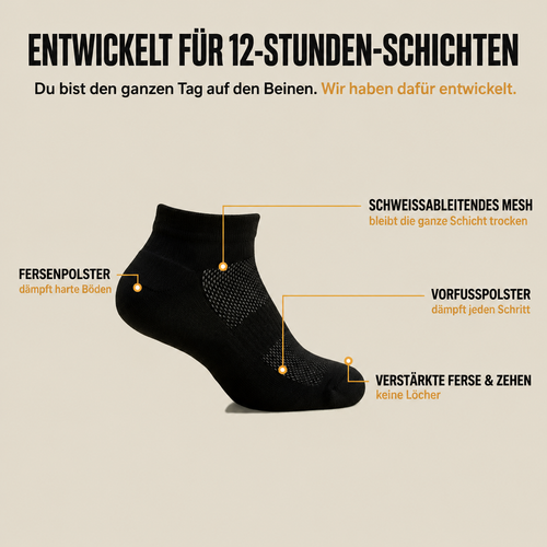 StandFest™ Knöchel-Arbeitssocken