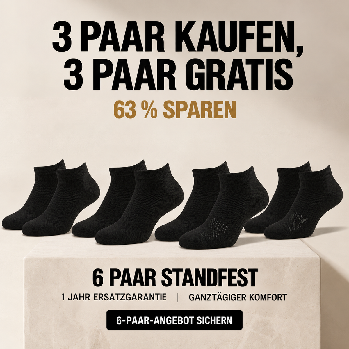 StandFest™ Knöchel-Arbeitssocken